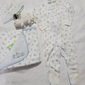 Gymboree Playful Puppy Vintage NWT 9-12 month sleeper, 6-12 hat toy dog barks